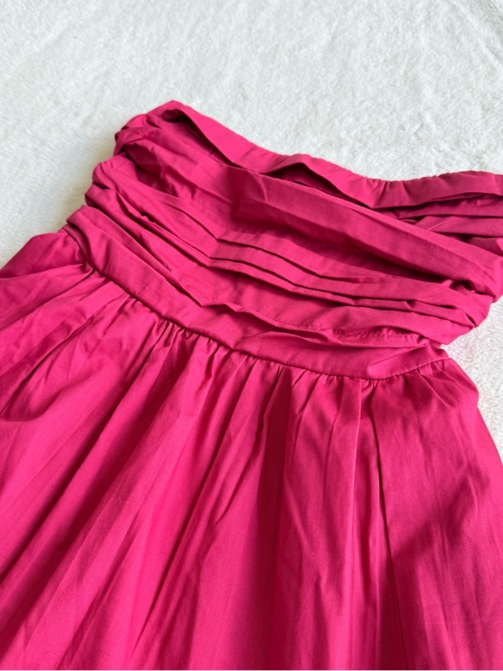 Abercrombie & Fitch NWT Emerson Ruched Pink Berry Midi Dress XS Tall - Picture 5 of 9